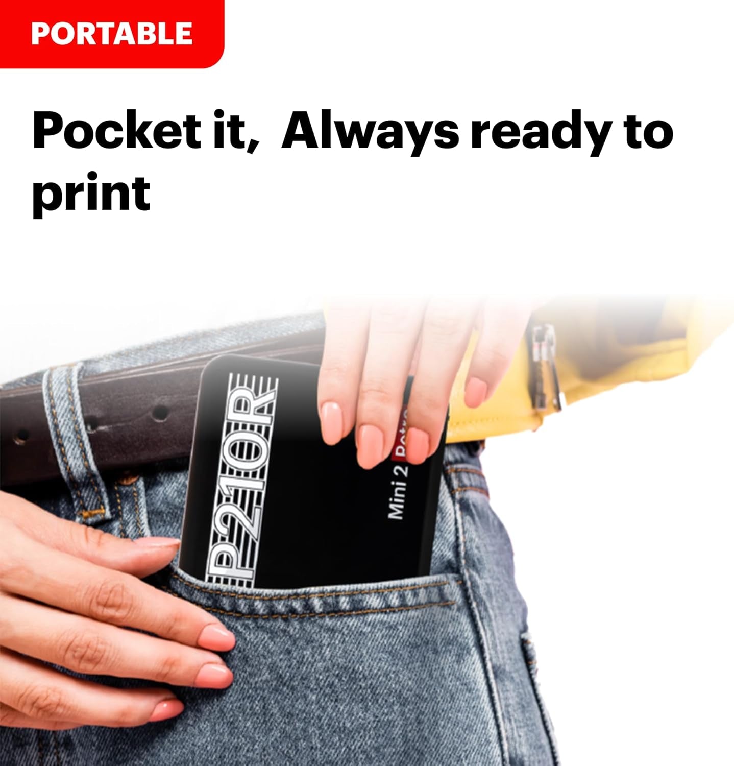 Mini 2 Retro 2X3 Portable Photo Printer, 8 Sheets, Bluetooth Smartphone Printer for Iphone & Android, Instant Color Prints, 4PASS Dye Sublimation, White