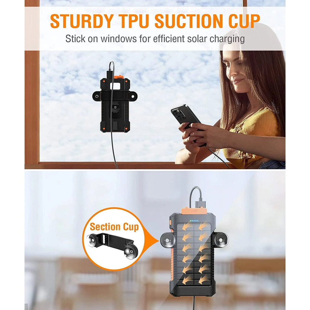 26800Mah Solar Power Bank, USB Portable Solar Charger Compatible for Iphone, Android Phone