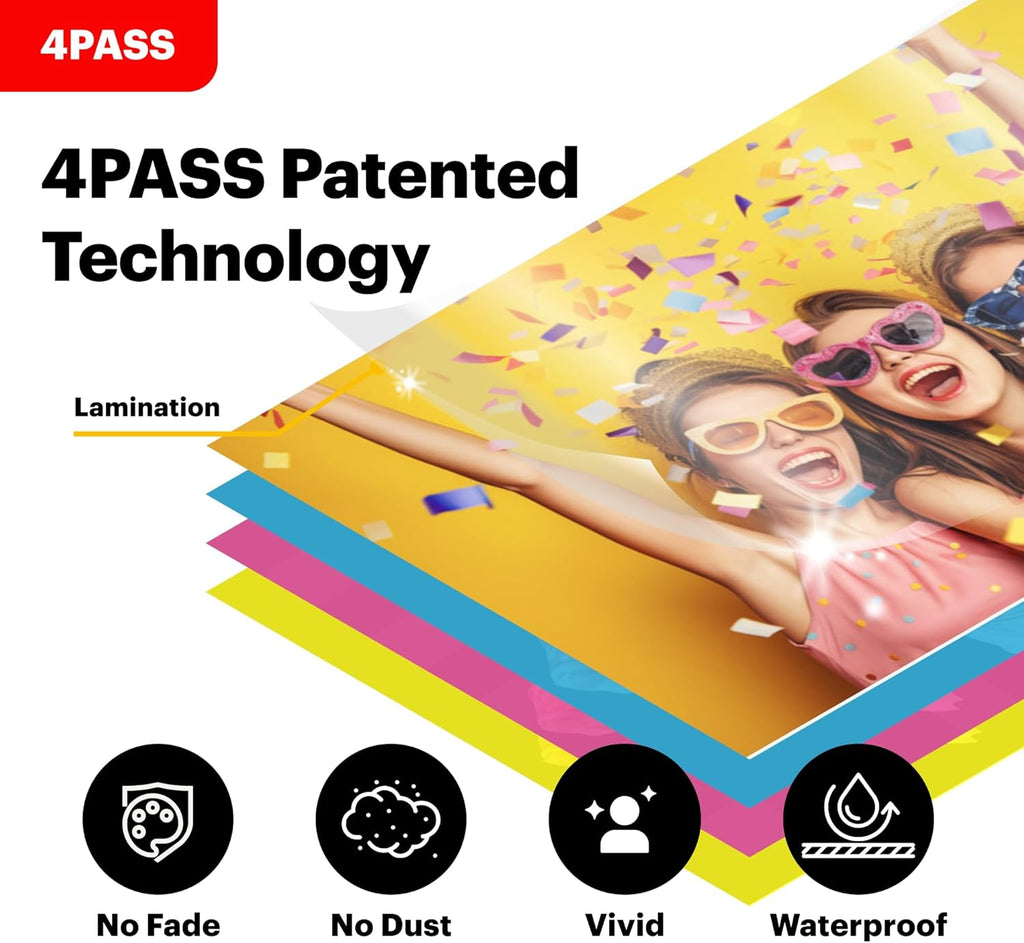 Mini 2 Retro 2X3 Portable Photo Printer, 8 Sheets, Bluetooth Smartphone Printer for Iphone & Android, Instant Color Prints, 4PASS Dye Sublimation, White